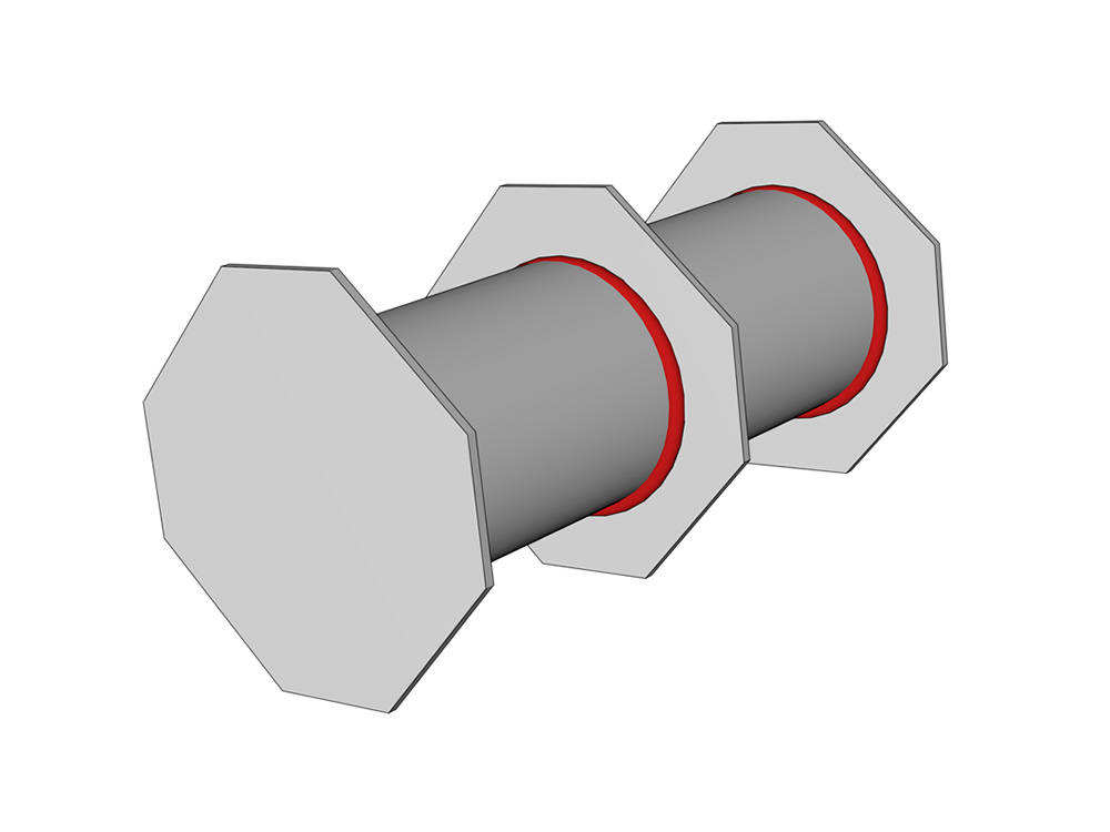 Round pipe core